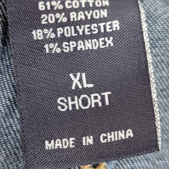 Vanity Tilly Jeans Dark Wash Denim Frayed Raw Hem Stretch Skinny XL Short 34x28 - Picture 6 of 7